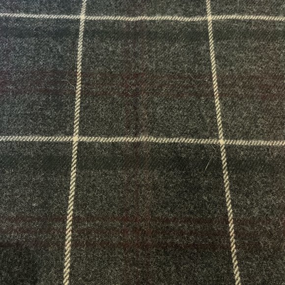 DOCKERS Scarf Check Pattern Grey Black Burgundy Stripe 11 1/2" - Picture 4 of 9